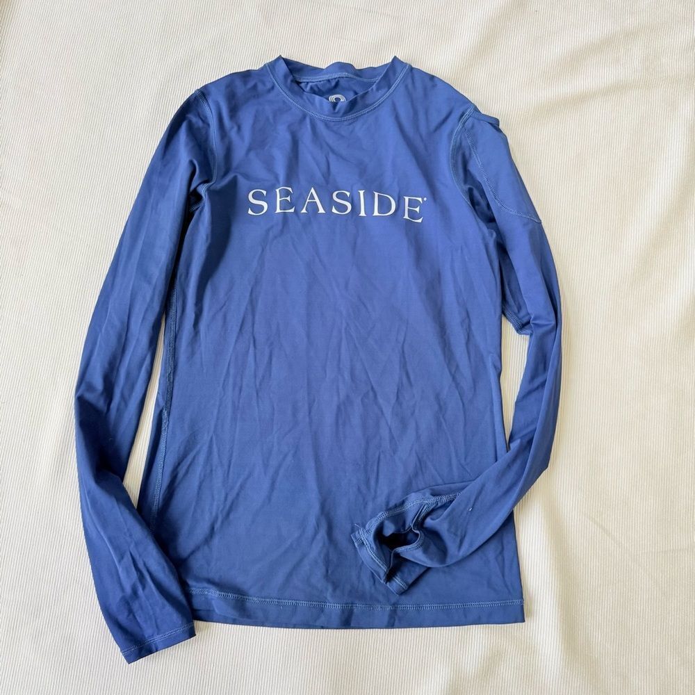 BloqUV Womens Rash Guard Longsleeve Shirt Top Swim Sun Protection Blue XS